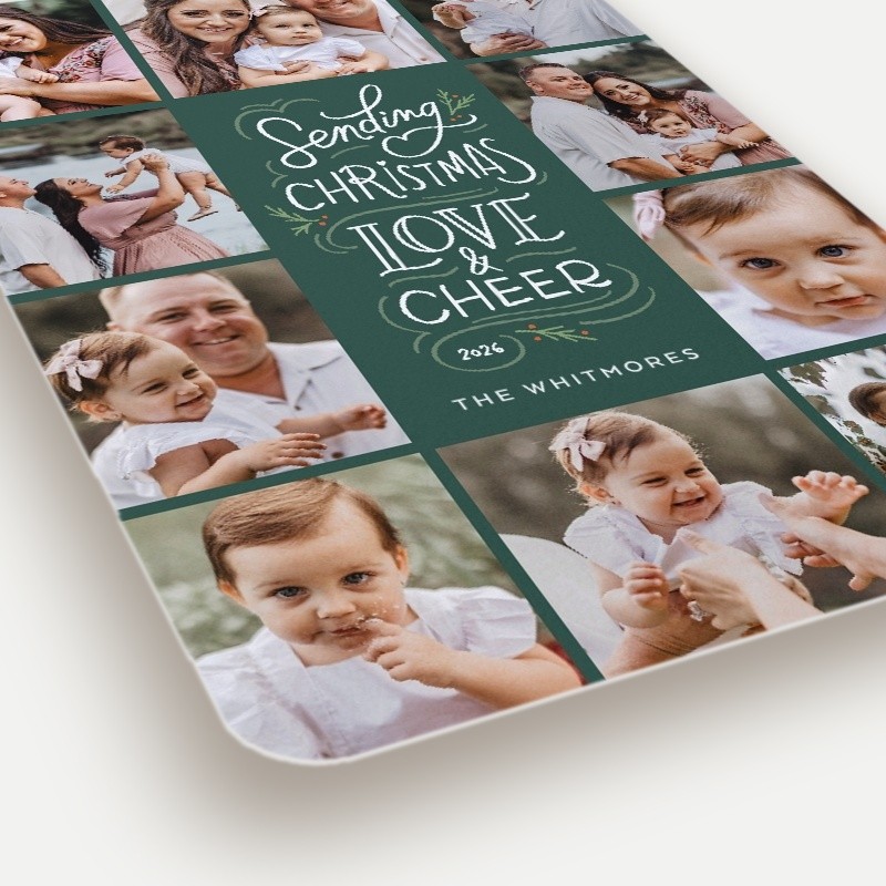 Cheerful Grid Holiday Card