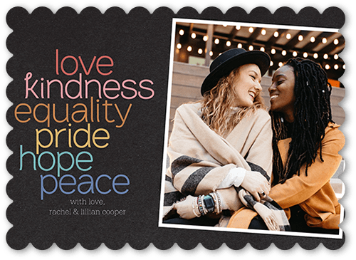 Stacked Love 5x7 Gray  Pride Card