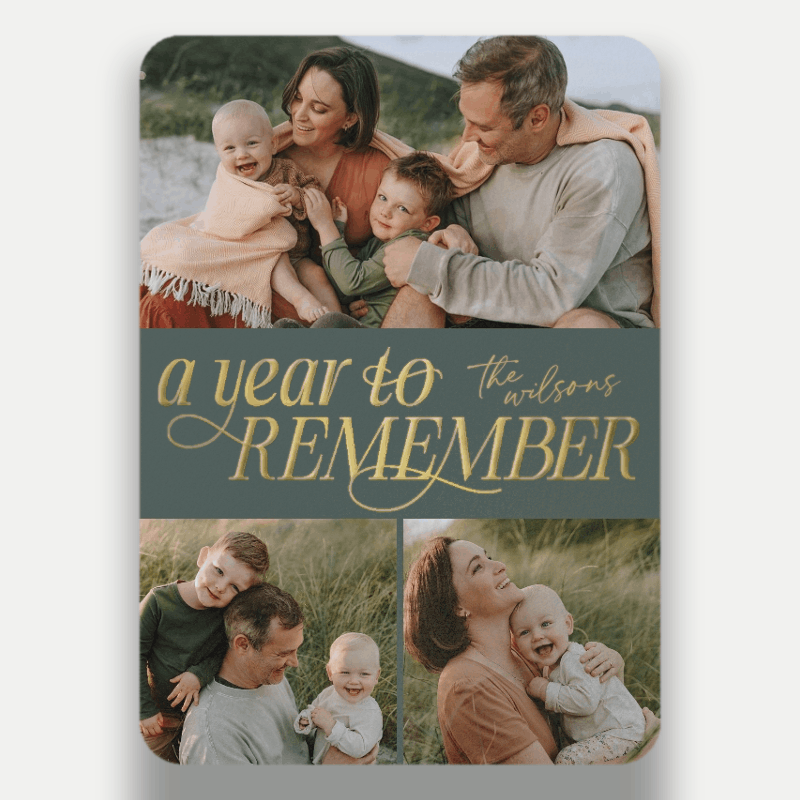 Looking Back New Year's Card