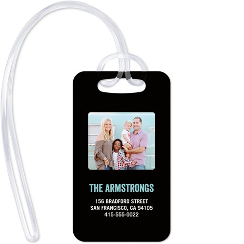 We Heart Travel 2x3 Black  Luggage Tag