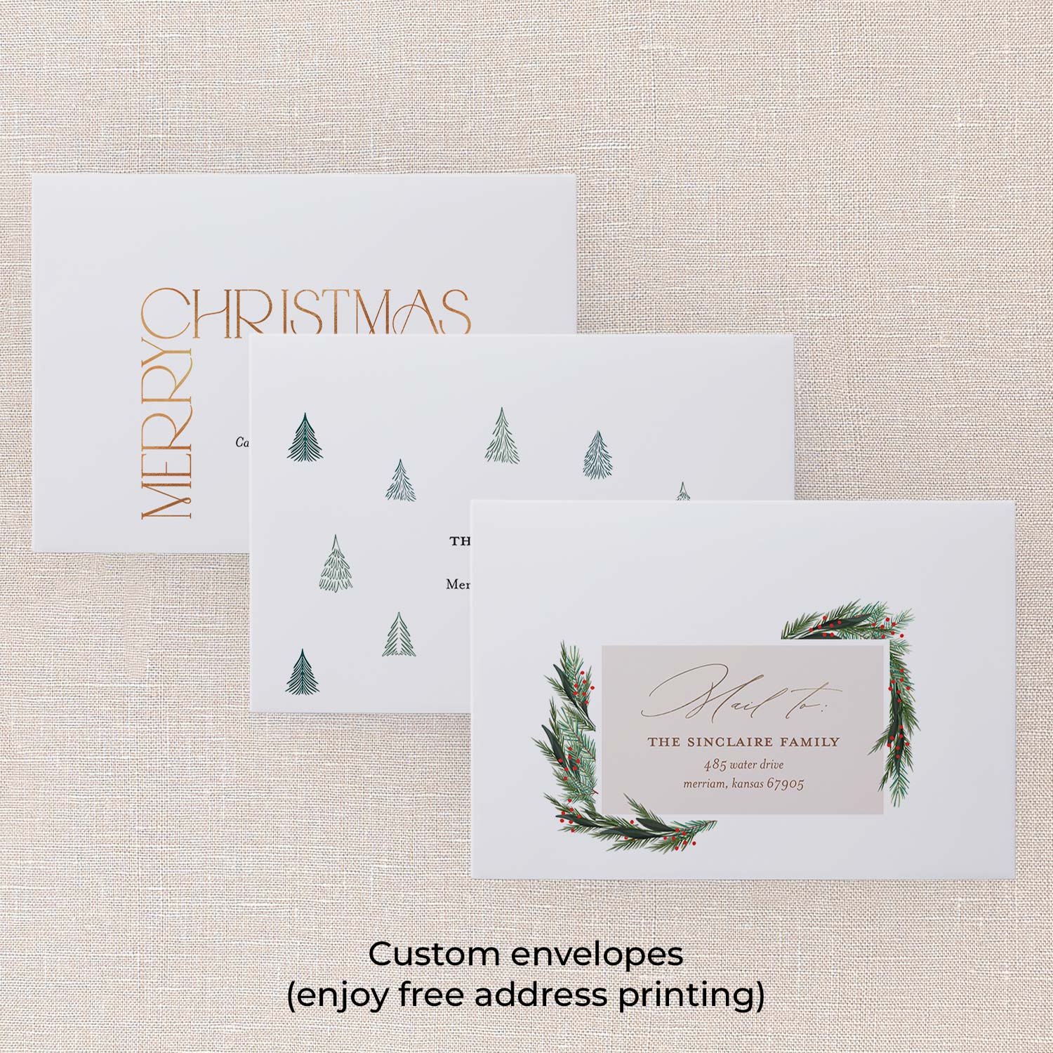 Welcoming Year 6x8 Beige  New Year's Card