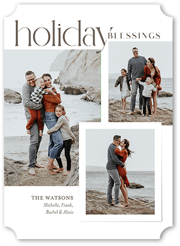 Joyous Delight 5x7 White  Holiday Card