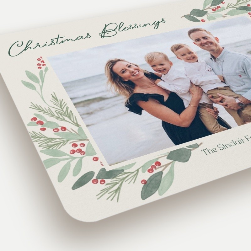 Berry Foliage Holiday Card