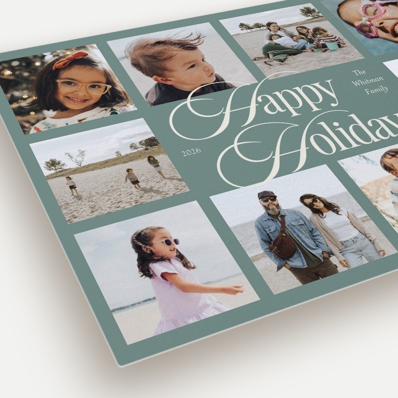 Stacked Script Holiday Card