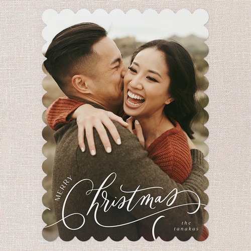 Feeling Fancy 5x7 White  Holiday Card