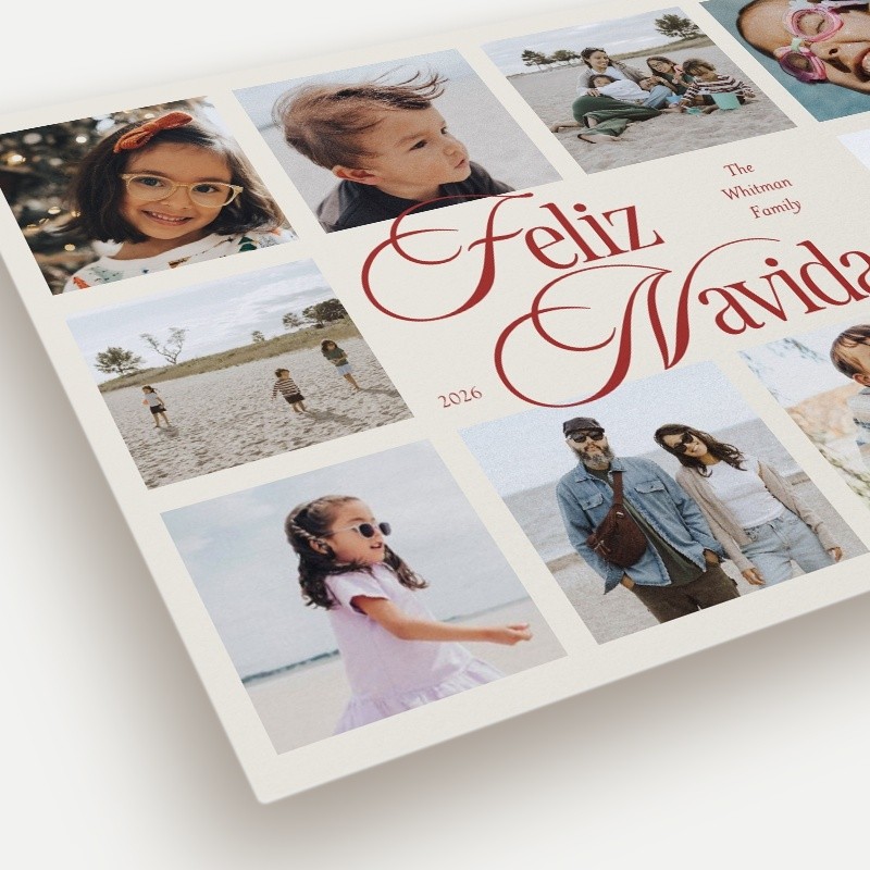 Stacked Script Holiday Card