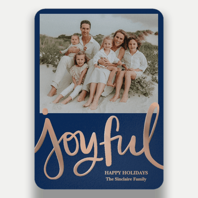 Brushed Joyful Holiday Card