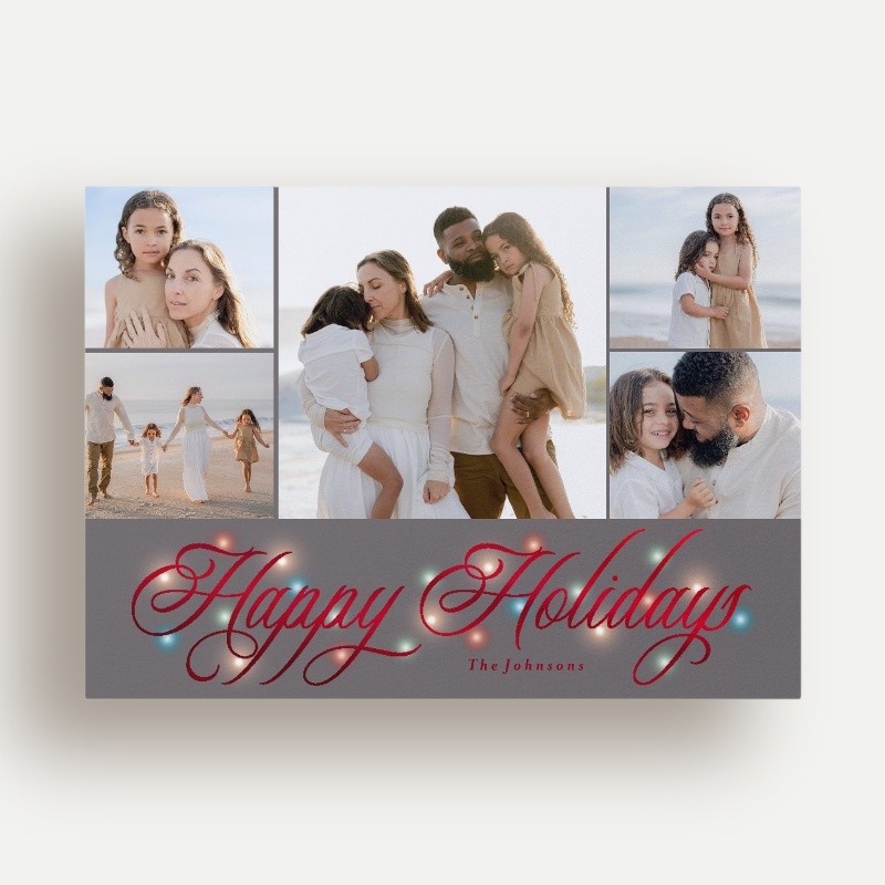 Glowing Flourish Holiday Card