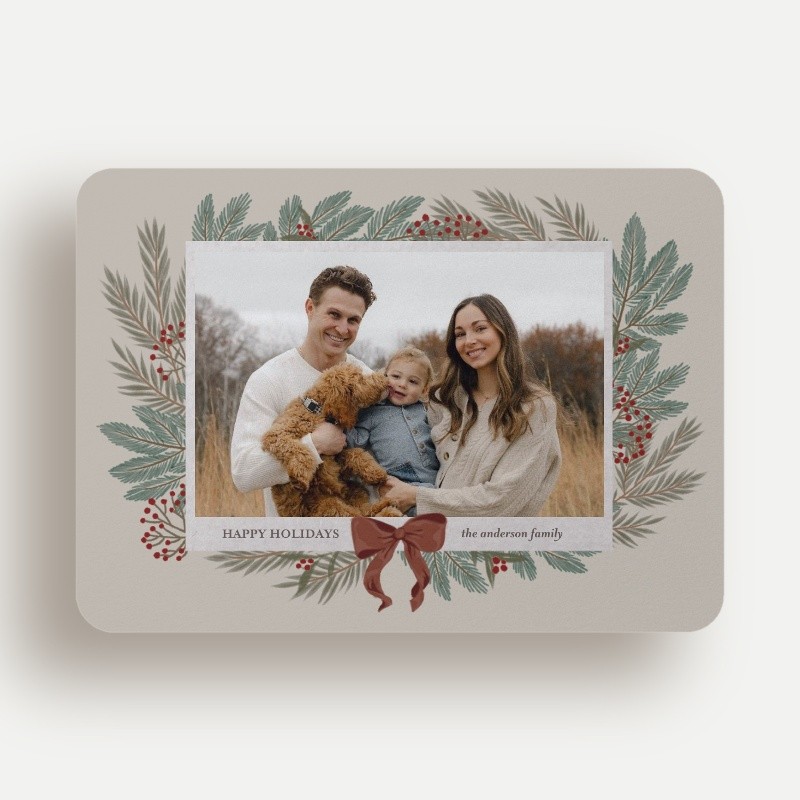 Simple Brown Holiday Card