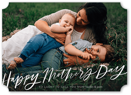 Grateful For Mom 5x7 White  Mother's Day Card