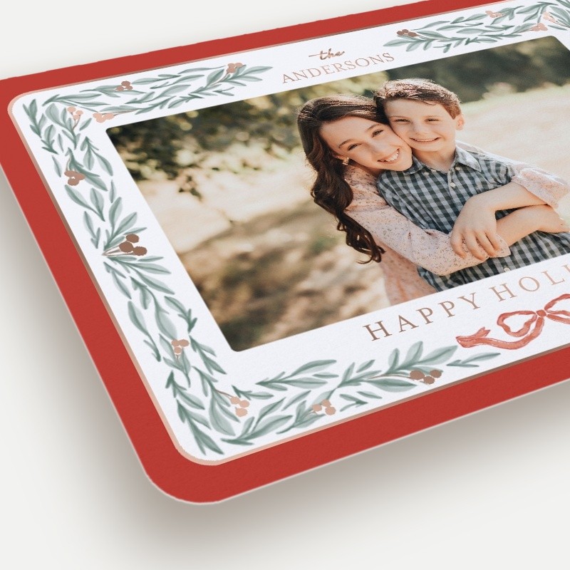 Framed Foliage Holiday Card