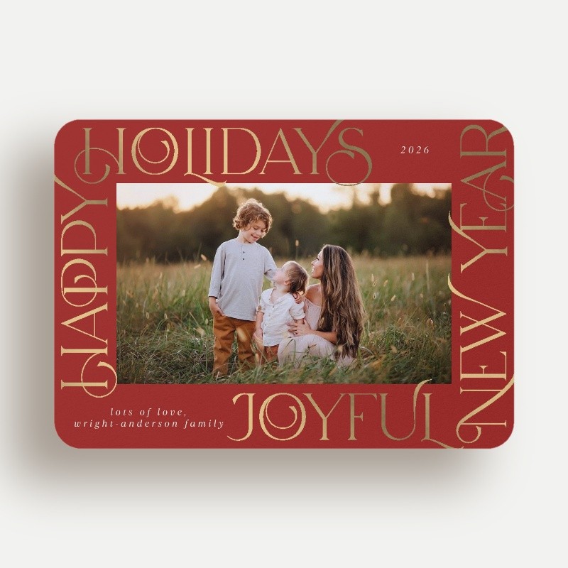 Word Frame Holiday Card