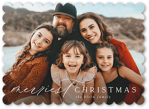 Mixed Type Footer 5x7 White  Holiday Card