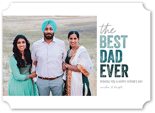 Best Dad Ombre 5x7 Blue  Father's Day Card