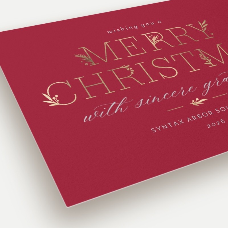 Embracing Elegant Holiday Card