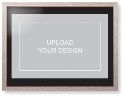 Framed Prints: Upload Your Own Design Portrait Rustic Modern Frame Black Top & Bottom Mat 24x36 1 Photo Shutterfly
