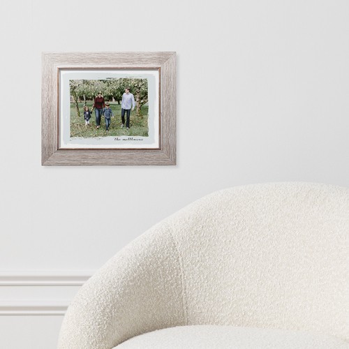 Brush Stroke Border 8x10 Gray  Framed Print