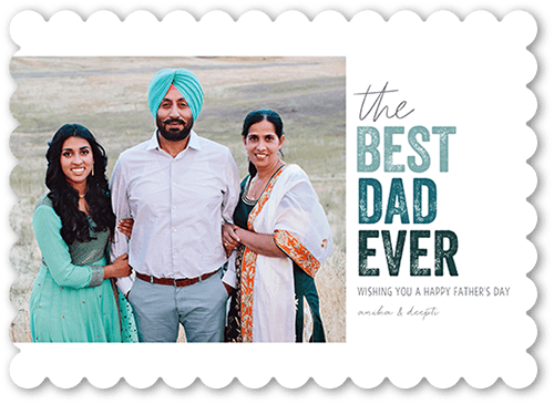 Best Dad Ombre 5x7 Blue  Father's Day Card