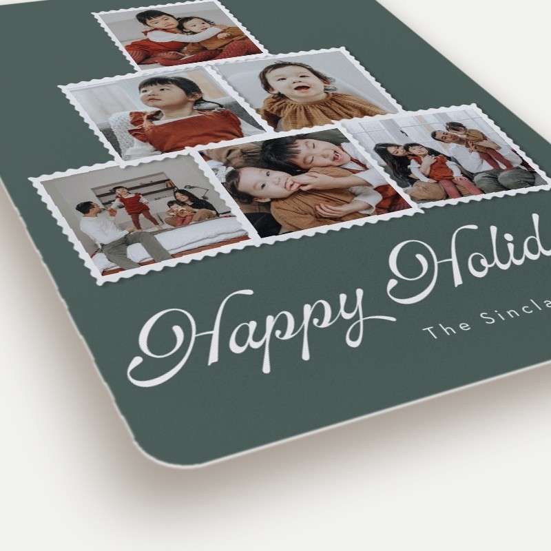 Photo Tree Stack Holiday Card