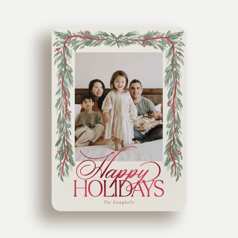Draped Garland Holiday Card