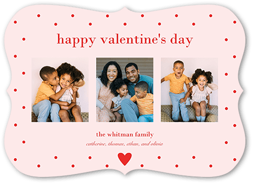 Dotted Affection 5x7 Beige  Valentine's Day Card