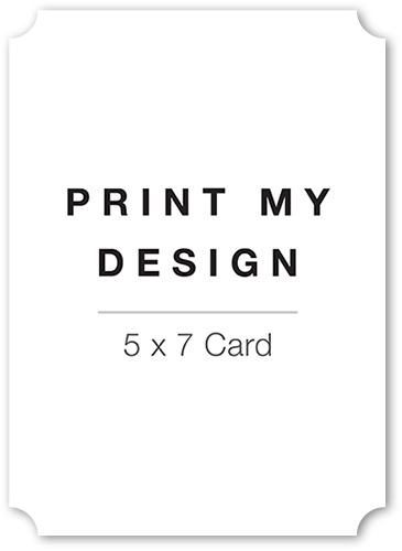 Print My Design 5x7 White  Christmas Card