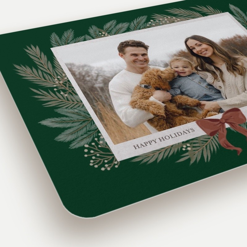 Pine Bow Holiday Card