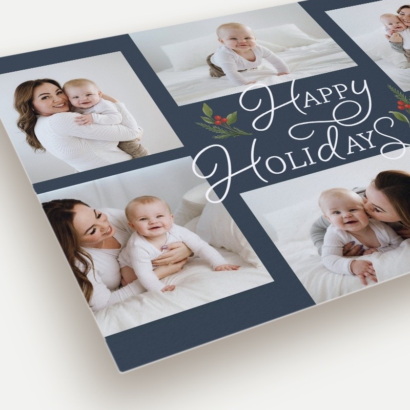 Berry Script Collage Holiday Card