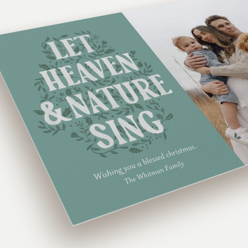 Heaven Sing Religious Christmas Card