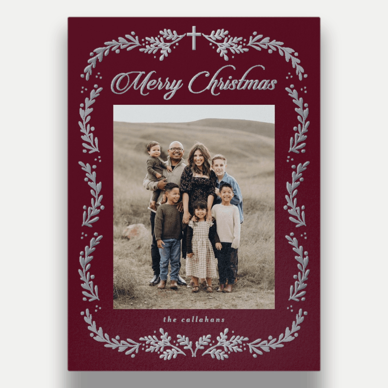 Faith Botanical Religious Christmas Card