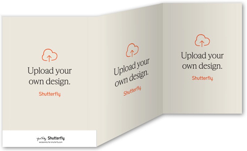 Upload Your Own Design Tri-Fold 5x7 White  Wedding Card