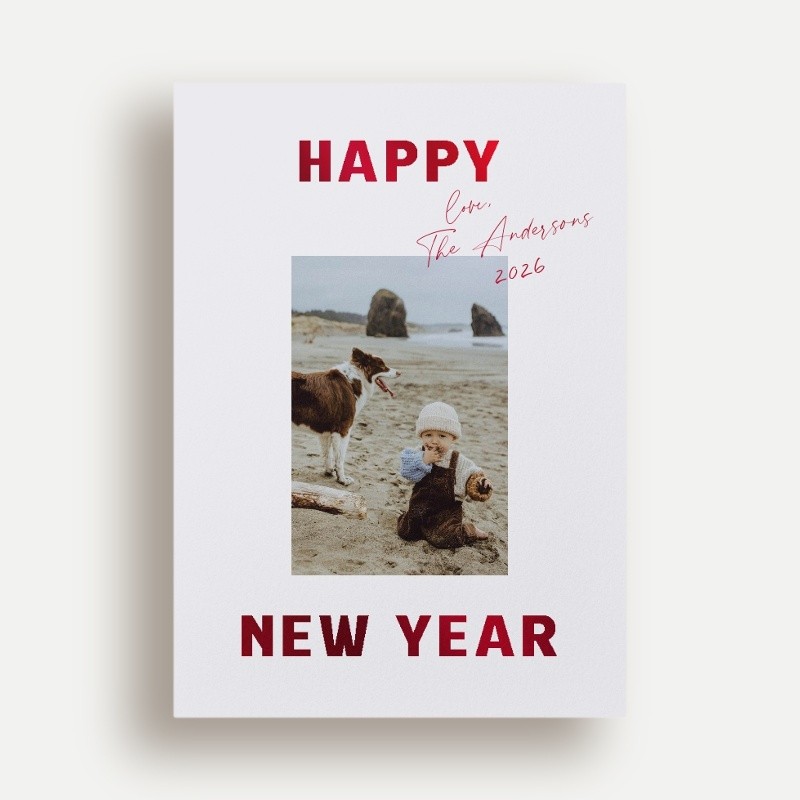 Modern Signature Holiday Card