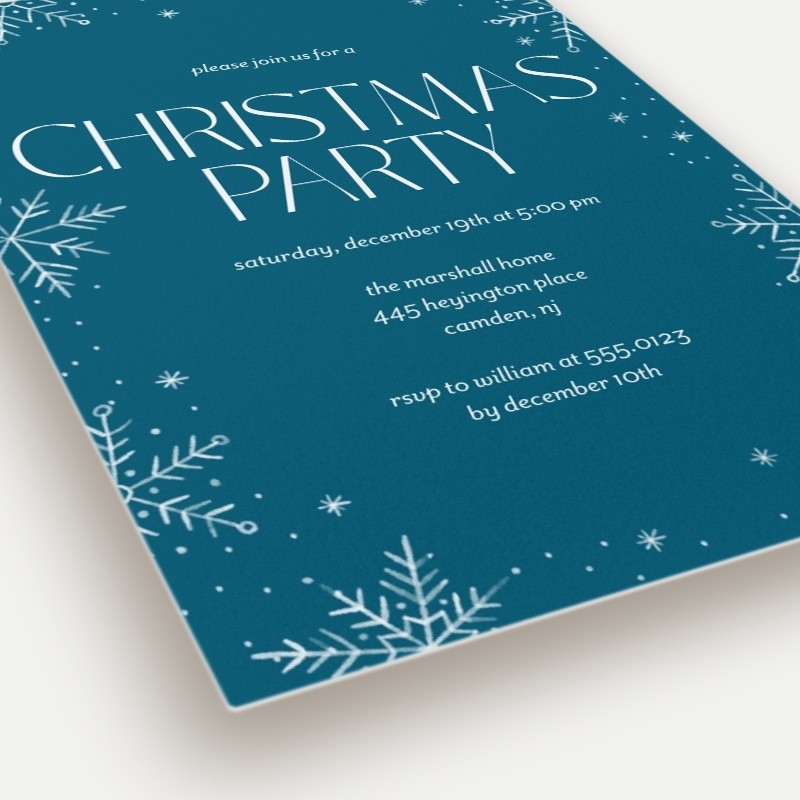 Holiday Snowflakes Holiday Invitation