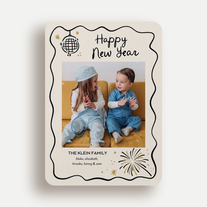 Whimsy Doodle New Year's Card
