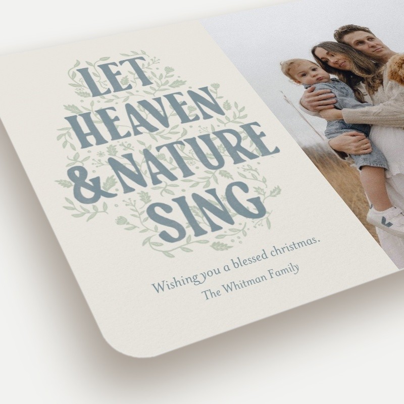 Heaven Sing Religious Christmas Card