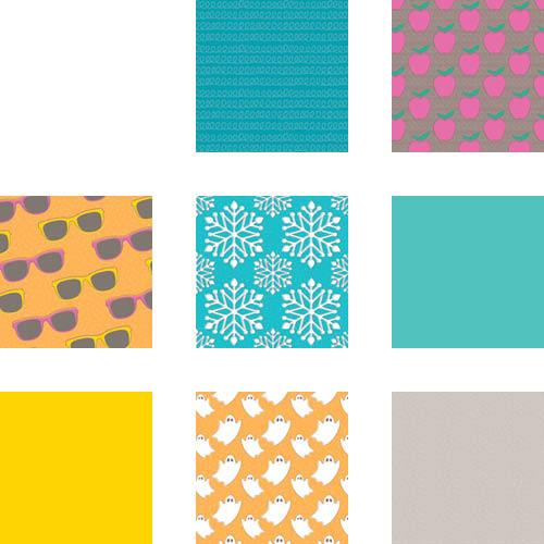 Seasonal Patterns 12x12 undefined  Wall Calendar