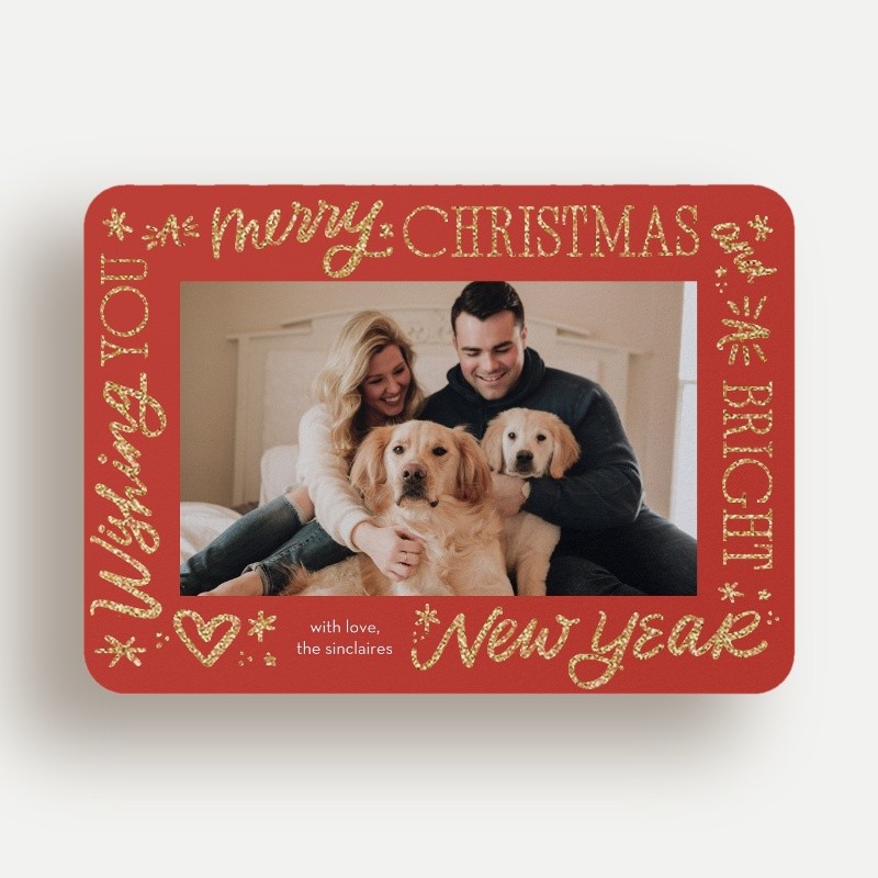 Glitter Greetings Holiday Card