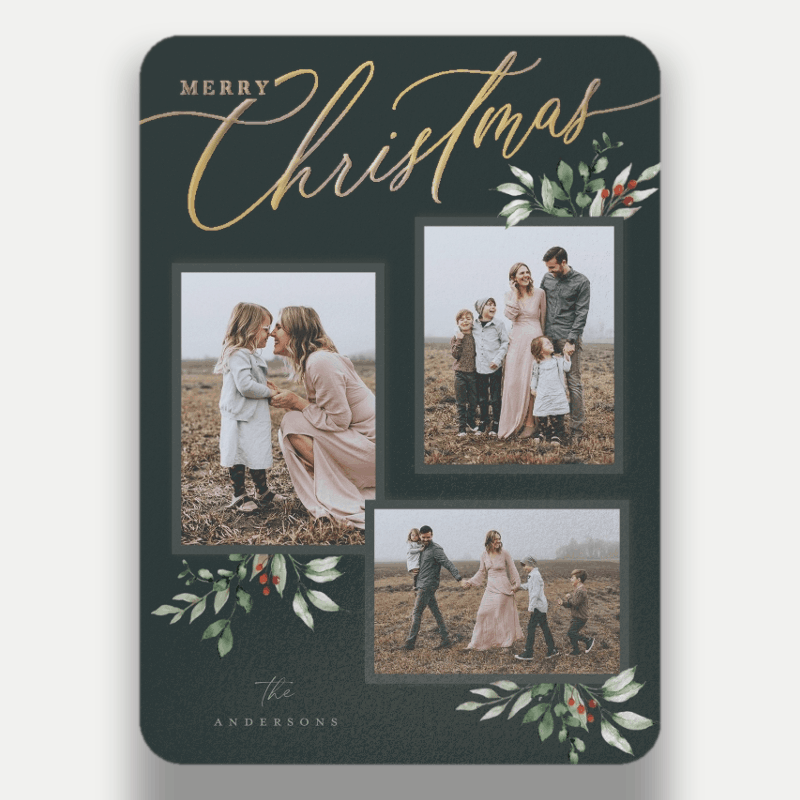 Script and Snapshots Holiday Card