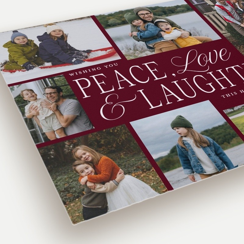 Peace Laughter Holiday Card