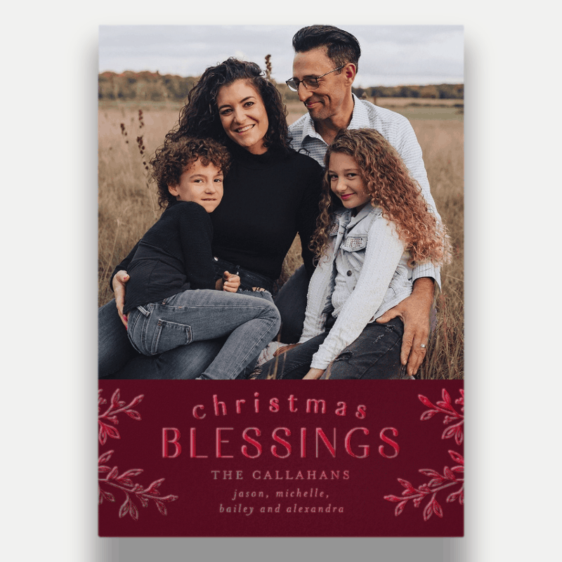 Foliage Frame Holiday Card