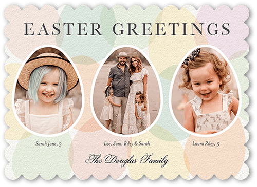 Watercolor Regards 5x7 White  Easter Card