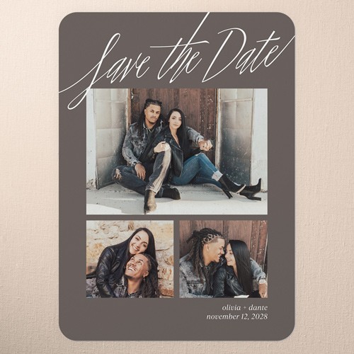 Countdown To Love 5x7 Gray  Save The Date