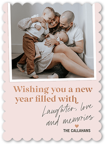 New Year Memories 5x7 Beige  New Year's Card