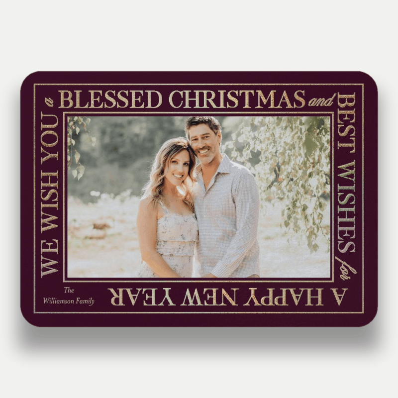 Wrapped Wishes Holiday Card