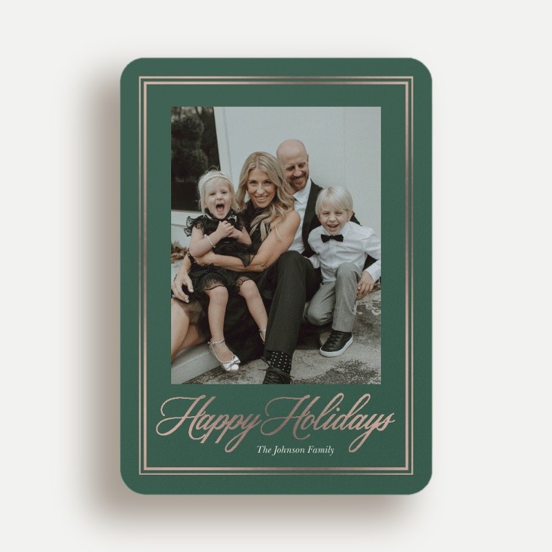 Script Border Holiday Card