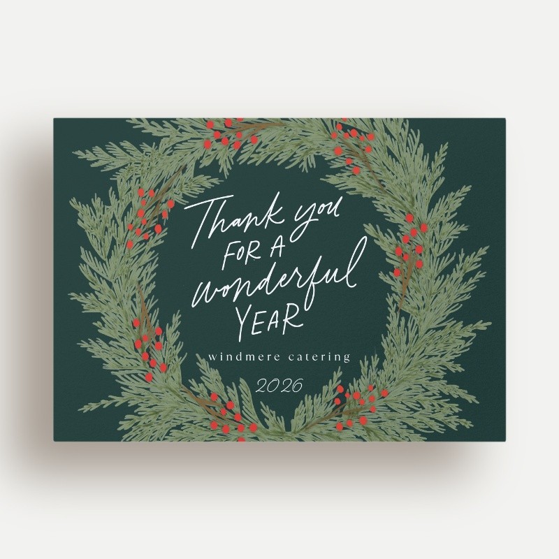 Perfect Wreath Holiday Card