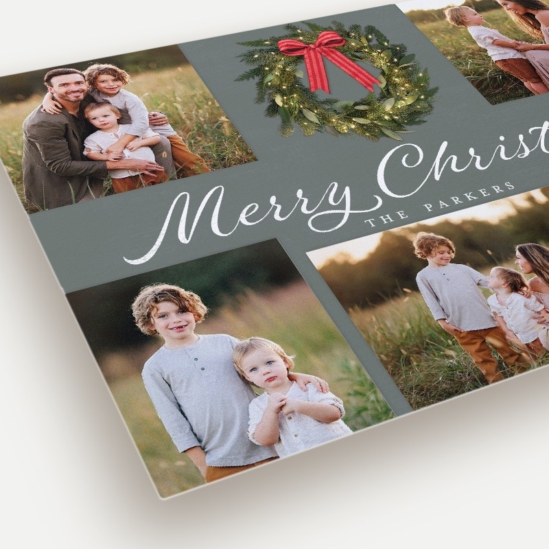 Rustic Wreath Holiday Card