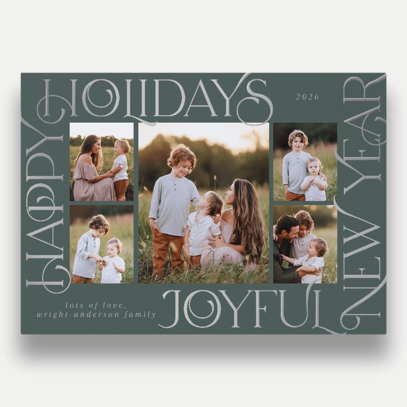 Word Frame Holiday Card