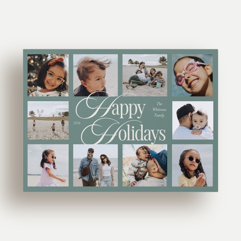 Stacked Script Holiday Card