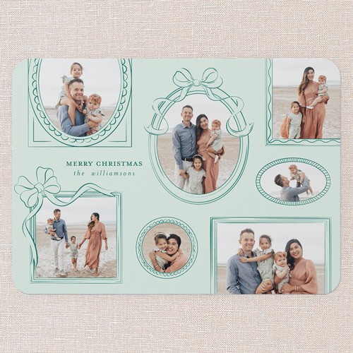 Trendy Green Affordable Christmas Card